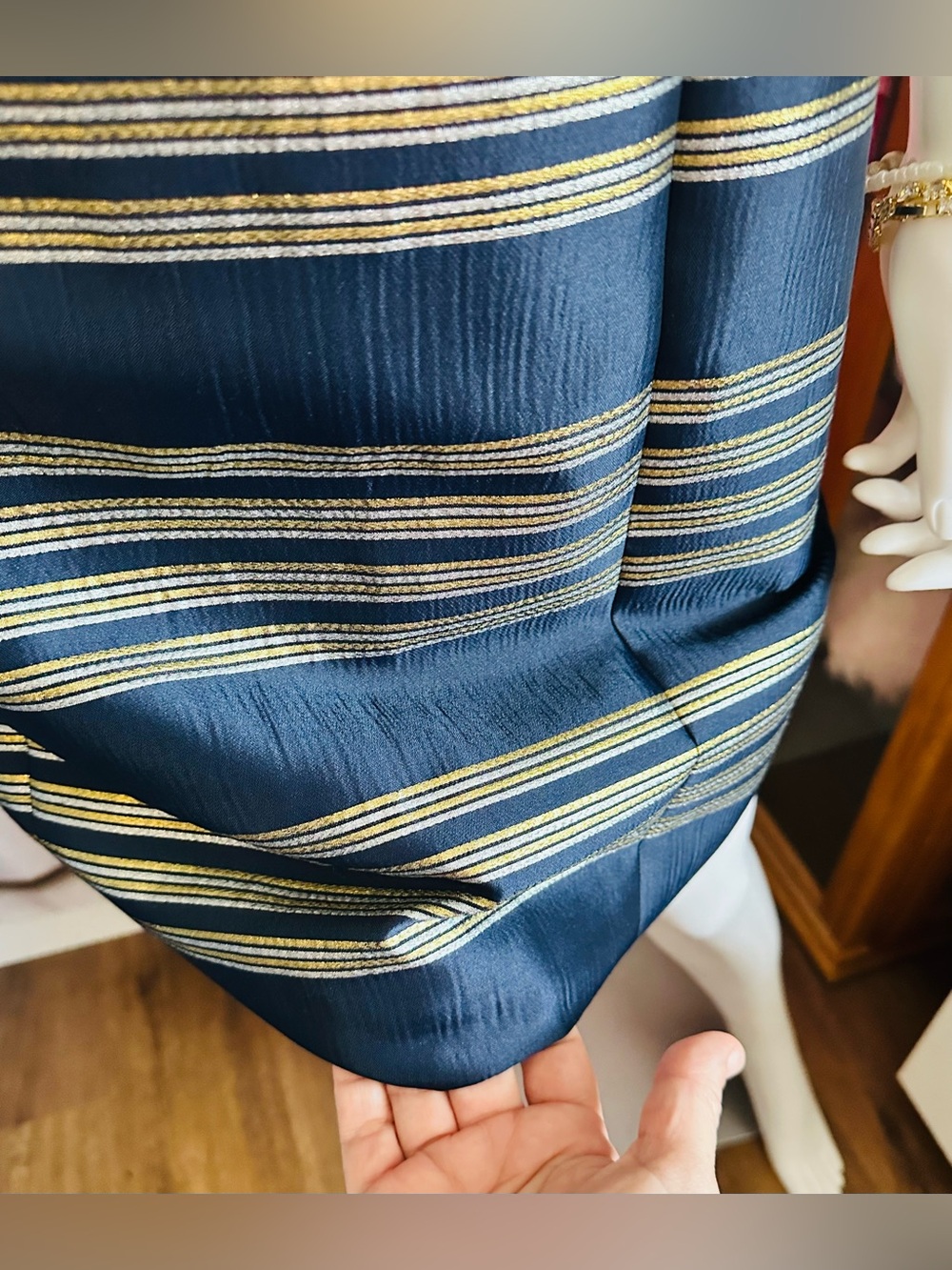 Lilly Pulitzer Virginia Jeweled Metallic Stripe Dress - Picture 8 of 11